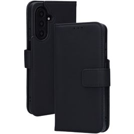 Mobiparts Wallet Housse Samsung Galaxy A17 Etui en Cuir Véritable Porte-Monnaie - Noir