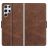 Mobigear Slim Magnet Housse Samsung Galaxy S22 Ultra Etui Porte-Monnaie - Marron