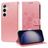 Mobigear Flowers Housse Samsung Galaxy S25 Plus Etui Porte-Monnaie - Rose doré