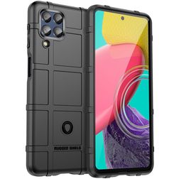 Mobigear Rugged Shield Coque Samsung Galaxy M53 Coque arrière en TPU Souple Anti-Chocs - Noir