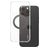 CARE by PanzerGlass Kickstand iPhone 16 Pro Max MagSafe Plastique rigide Coque arrière avec béquille - Transparent / Noir