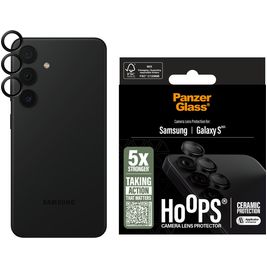 PanzerGlass Ceramic Hoops Samsung Galaxy S25 Verre trempé Protection Objectif Caméra - Compatible Coque