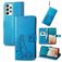 Mobigear Clover Housse Samsung Galaxy A73 Etui Porte-Monnaie - Bleu