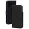 Mobiparts Wallet iPhone 16 MagSafe Cuir véritable Étui Portefeuille - Noir