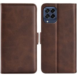 Mobigear Slim Magnet Housse Samsung Galaxy M53 Etui Porte-Monnaie - Marron