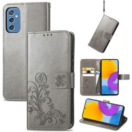 Mobigear Clover Housse Samsung Galaxy M52 Etui Porte-Monnaie - Gris