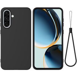 Mobigear Rubber Touch Coque Samsung Galaxy A37 Coque arrière en Silicone - Noir