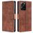 Mobigear Croco POCO X5 Pro Étui Portefeuille - Cognac