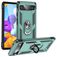 Mobigear Armor Ring Google Pixel 6a Plastique rigide Coque arrière Antichoc avec bague de maintien - Vert