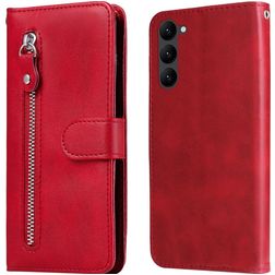 Mobigear Zipper Housse Samsung Galaxy S23 Etui Porte-Monnaie - Rouge