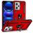 Mobigear Armor Ring Coque Xiaomi Redmi Note 12 Pro Plus Coque arrière Rigide Anti-Chocs avec Anneau-Support - Rouge