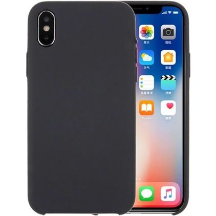 Mobigear Rubber Touch Coque iPhone XS Coque arrière en Silicone - Gris