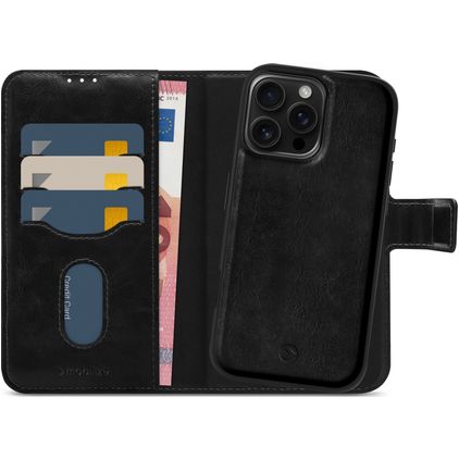 Mobilize MagSafe Gelly Wallet Housse iPhone 16 Pro Max MagSafe Etui avec Coque Détachable Porte-Monnaie - Noir