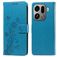 Mobigear Flowers Housse OPPO Find X9 Pro Etui Porte-Monnaie - Bleu