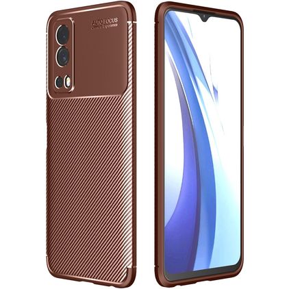 Mobigear Racing Coque Vivo Y52 Coque arrière en TPU Souple - Marron
