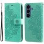 Mobigear Flowers Housse Samsung Galaxy S26 FE Etui Porte-Monnaie - Vert