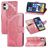 Mobigear Butterfly Housse iPhone 12 Etui Porte-Monnaie - Rose