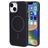 Mobiparts Slim Line Coque iPhone 15 MagSafe Coque arrière Rigide - Onyx Black
