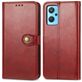 Mobigear Snap Button Housse OPPO A76 Etui Porte-Monnaie - Rouge