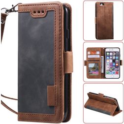 Mobigear Two Tone Housse iPhone SE (2022) Etui Porte-Monnaie - Gris