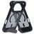 Mobiparts Hardcover Coque iPhone 18 Pro MagSafe Coque arrière Rigide avec Support Amovible - Satin Black