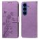 Mobigear Flowers Housse Samsung Galaxy S26 Plus Etui Porte-Monnaie - Violet