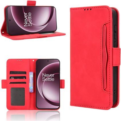 Mobigear Slide Wallet Housse OnePlus 15 Etui Porte-Monnaie - Rouge