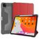 Mutural Tri-Fold Tough Coque iPad Pro 12.9 Pouces (2022) Etui + Porte-crayon - Noir / Rouge