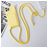 Mobigear Lanyard Card iPhone 15 Pro Max Coque avec cordon en Silicone et Porte-Cartes - Jaune