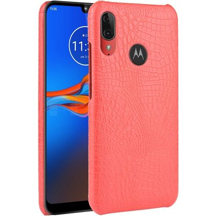 Mobigear Croco Coque Motorola Moto E6 Plus Coque arrière - Rouge