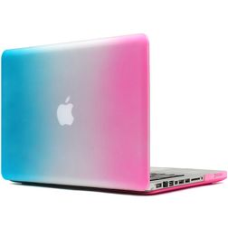 Mobigear Rainbow Matte MacBook Pro 15 Pouces (2008-2012) Coque - Bleu / Rose - Model A1286