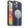 Mobigear Rubber Touch Coque iPhone 12 Pro MagSafe Coque arrière en Silicone - Bleu Marin