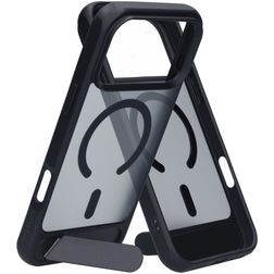 Mobiparts Hardcover iPhone 18 Pro Max MagSafe Plastique rigide Coque arrière avec béquille - Satin Black