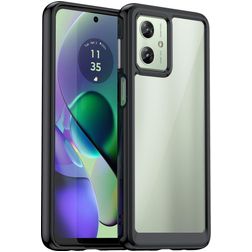 Mobigear Crystal Coque Motorola Moto G54 Coque arrière Rigide - Noir