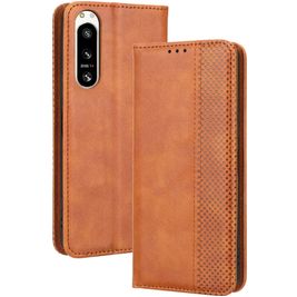 Mobigear Sensation Housse Sony Xperia 5 IV Etui Porte-Monnaie - Marron