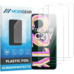 Mobigear Realme C21Y Protection d'écran Film - Compatible coque (Lot de 3)
