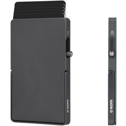 Valenta Cardprotector - Porte Cartes en en Aluminium - 5 Cartes - Compatible MagSafe - Gris