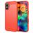 Mobigear Brushed Slim Coque iPhone 17 Coque arrière en TPU Souple - Rouge
