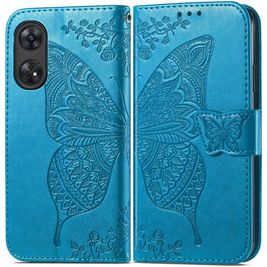 Mobigear Butterfly Housse OPPO Reno 8T 4G Etui Porte-Monnaie - Bleu
