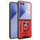 Mobigear Armor Ring Samsung Galaxy Z Flip 7 Plastique rigide Coque arrière Antichoc avec bague de maintien - Rouge