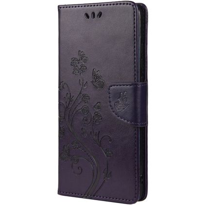 Mobigear Flowers Samsung Galaxy A33 Étui Portefeuille - Violet
