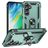Mobigear Armor ring Samsung Galaxy S24 FE Plastique rigide Coque arrière Antichoc avec bague de maintien - Vert