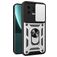 Mobigear Armor Ring Cam Slide Coque Xiaomi 13 Coque arrière Rigide Anti-Chocs avec Anneau-Support et Protecteur Lentilles - Argent
