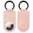 Valenta Snap Coque Apple AirTag Porte-clés en Cuir Véritable - Rose