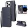 Mobigear Wallet Housse iPhone 14 Pro Etui Porte-Monnaie - Bleu Marin