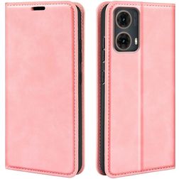 Mobigear Retro Slim Housse Motorola Moto G85 Etui Porte-Monnaie - Rose
