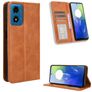 Mobigear Sensation Housse Motorola Moto G04 Etui Porte-Monnaie - Marron