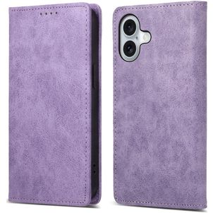 Mobigear Wallet Housse iPhone 16 Etui Porte-Monnaie - Violet