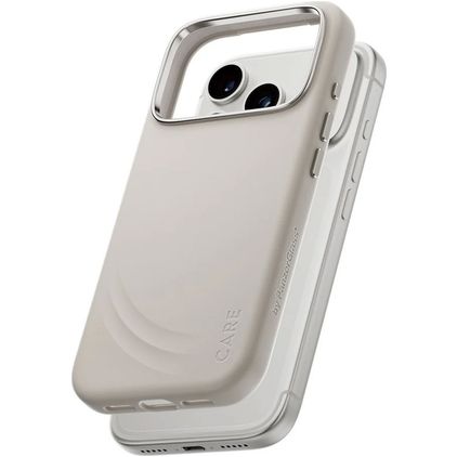 CARE by PanzerGlass Feature FLOW Coque iPhone 17 Pro MagSafe Coque arrière en Silicone Anti-Chocs - Vanilla