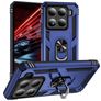 Mobigear Armor ring Coque Xiaomi 15 Coque arrière Rigide Anti-Chocs avec Anneau-Support - Bleu
